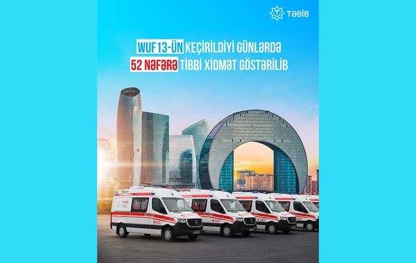TƏBİB: WUF13-ün keçirildiyi günlərdə 52 nəfərə tibbi xidmət göstərilib