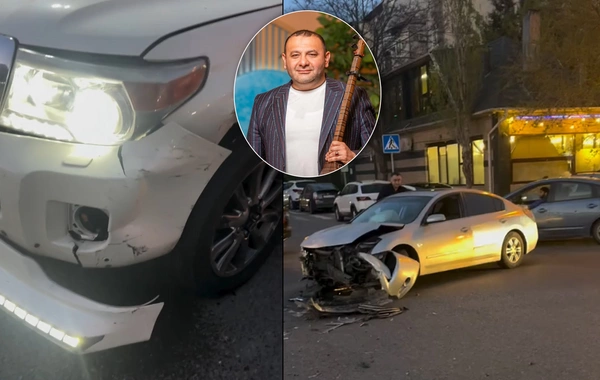 Aşıq Namiq Fərhadoğlu lüks avtomobili ilə qəza törətdi