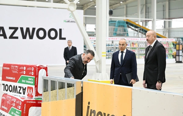 Prezident İlham Əliyev "AZWOOL" mineral daş yunu zavodunun açılışında iştirak edib