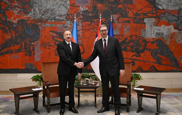 İlham Əliyevlə Aleksandar Vuçiç arasında ikitərəfli görüşü olub