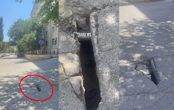 Bakıda küçənin ortasında ÖLÜM QUYUSU