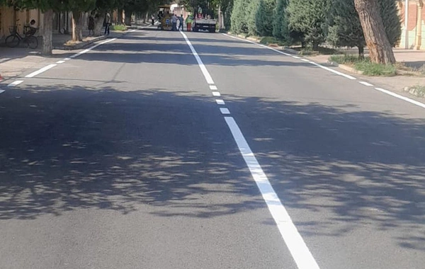 Xaçmazda yol nişanlanma işləri aparılır