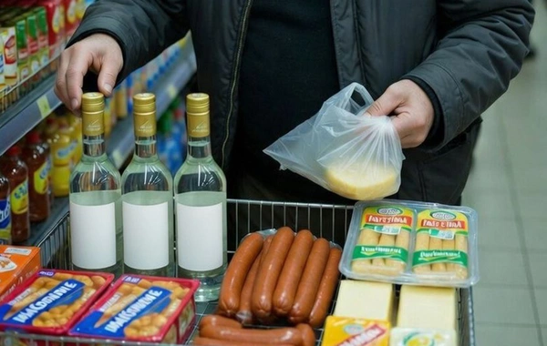 Marketdən araq, kolbasa oğurladı - Yeyib-içmək istəyirdim dedi