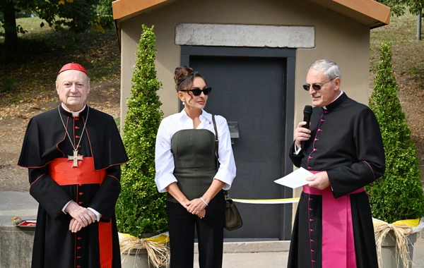 Мехрибан Алиева приняла участие в церемонии открытия проекта реставрации катакомб Святой Коммодиллы в Ватикане