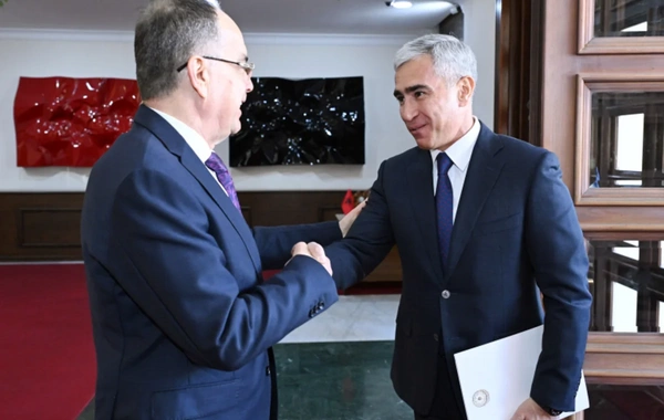 Leyla Əliyeva Tiranada Albaniya Prezidenti Bayram Beqay ilə görüşüb