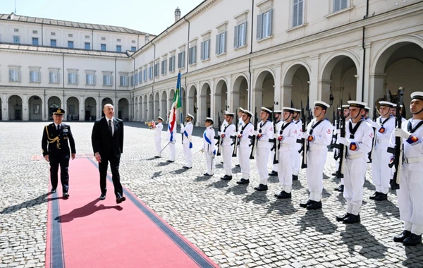 В Риме состоялся совместный рабочий обед президентов Азербайджана и Италии
