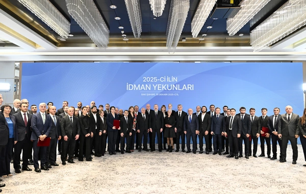 İlham Əliyev 2025-ci ilin idman yekunlarına həsr olunan mərasimdə iştirak edib