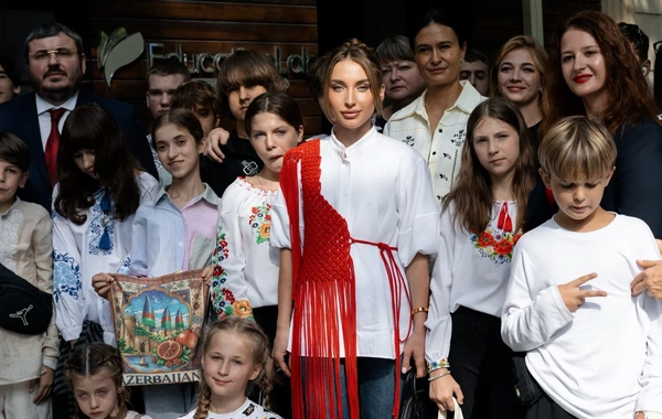 Alyona Əliyeva Azərbaycana reabilitasiya məqsədi ilə gətirilən ukraynalı uşaqlarla bağlı paylaşım edib