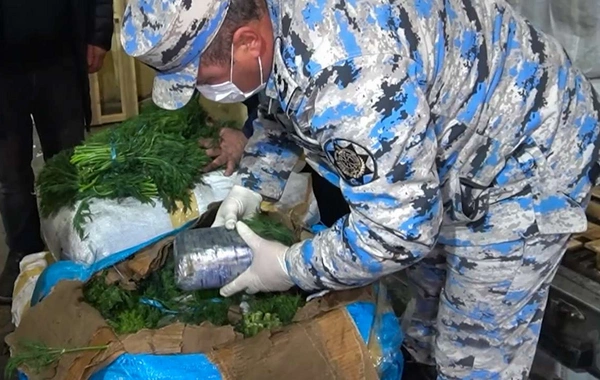 Azərbaycan gömrükçüləri narkotik vasitənin "göyərti" yükündə ölkəyə keçirilməsinin qarşısını alıb