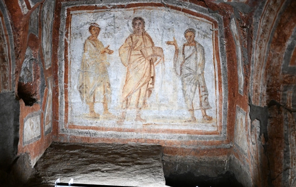 Мехрибан Алиева приняла участие в церемонии открытия проекта реставрации катакомб Святой Коммодиллы в Ватикане