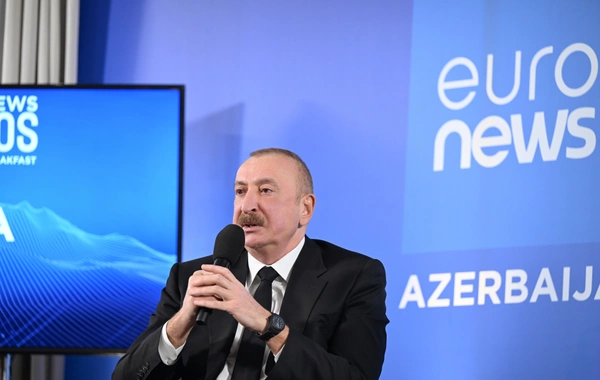 Президент Ильхам Алиев в Давосе принял участие в мероприятии "Завтрак с руководством Азербайджана"