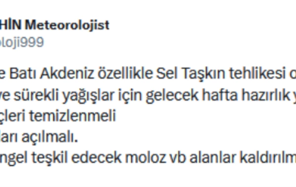 İstanbuldakı dağıdıcı seli proqnozlaşdıran mütəxəssis yenidən XƏBƏRDARLIQ ETDİ