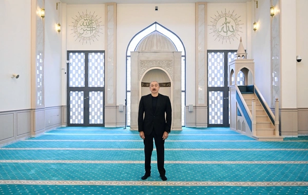 Hadrut qəsəbəsində inşa edilmiş məscidin açılışı olub