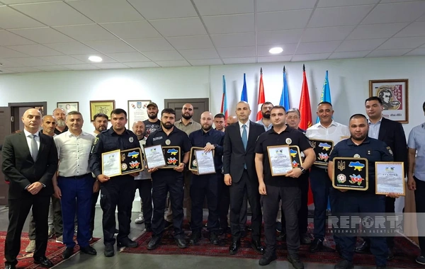 Ukrayna Milli Polisində xidmət edən azərbaycanlılar mükafatlandırılıb