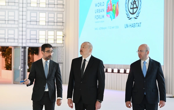 Prezident İlham Əliyev Bakı Olimpiya Stadionunun ərazisində WUF13 ilə bağlı görülən işlərlə tanış olub