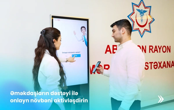 Abşeron Rayon Mərkəzi Xəstəxanasında onlayn növbə sisteminin tətbiqinə başlanılıb