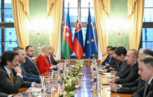 A meeting of the presidents of Azerbaijan and Slovakia was held in an expanded format in Bratislava