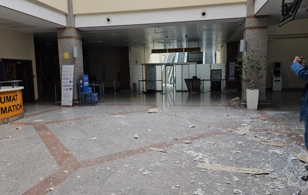 İranın dronla vurduğu Naxçıvan aeroportunun içindən GÖRÜNTÜLƏR