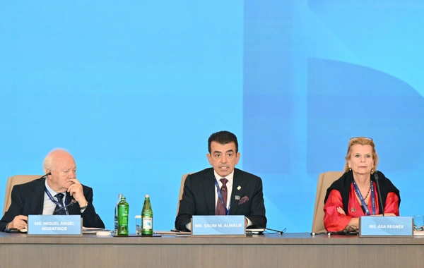İlham Əliyev VII Ümumdünya Mədəniyyətlərarası Dialoq Forumunun açılışında çıxış edib