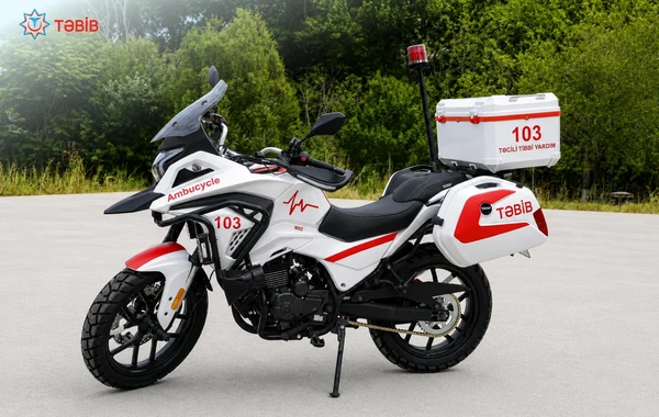 Azərbaycanda ilk dəfə motosikletlər təcili tibbi yardım xidmətinə cəlb olunub