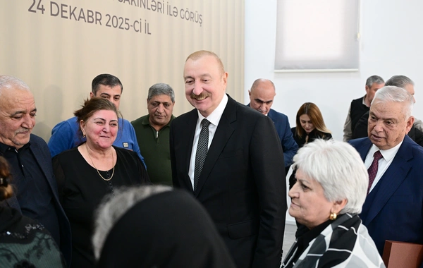 Президент Ильхам Алиев принял участие в открытии 2-го жилого комплекса в Агдаме