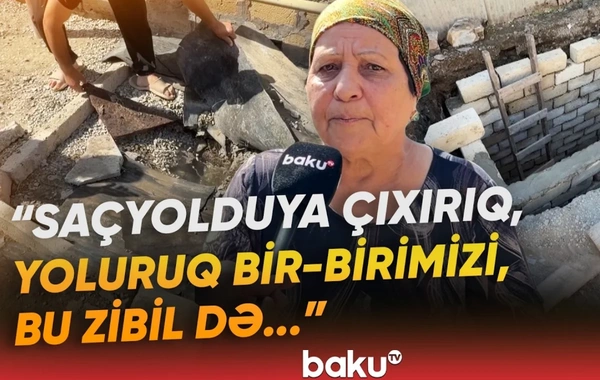 Şamaxı sakinlərinin kanalizasiya problemi: Evdə oturmaq olmur