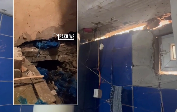 Şikayətçi: Qonşunun qazıntısı və yağış suları evimi bu hala saldı