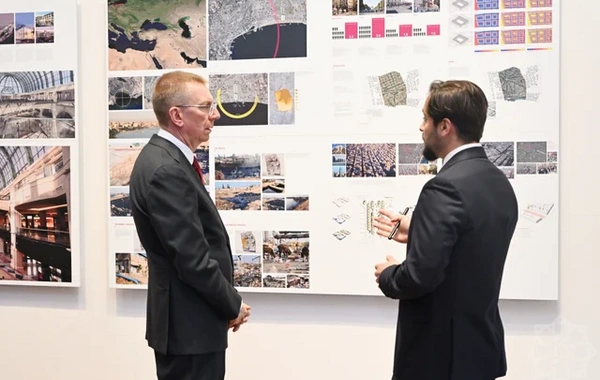 Latviya Prezidenti Edqars Rinkeviçs "Bakı Ağ Şəhər"də olub