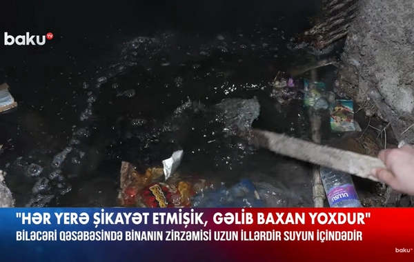 20 ildir suyun içində qalan binada dəhşətli durum: İydən oturmaq olmur