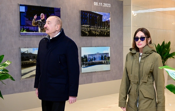Prezident İlham Əliyev Xankəndi şəhərində Zəfər parkının açılışında iştirak edib