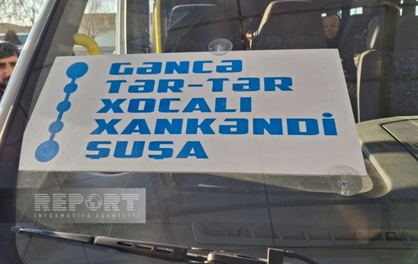 В Шушу из Гянджи выехал первый автобус