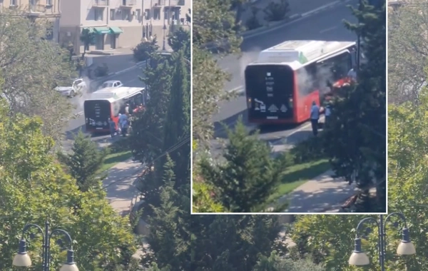 Bakıda 10 nömrəli avtobusda tüstülənmə baş verib