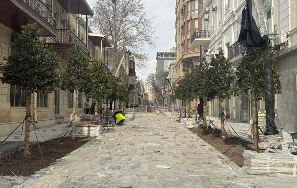 BŞİH: İslam Səfərli küçəsində abadlıq-quruculuq işləri davam etdirilir