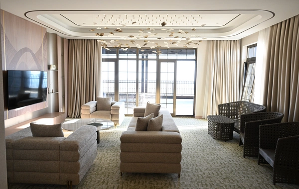 İlham Əliyev Şamaxıda "Meysari Grand Hotel & SPA" kompleksinin açılışını edib