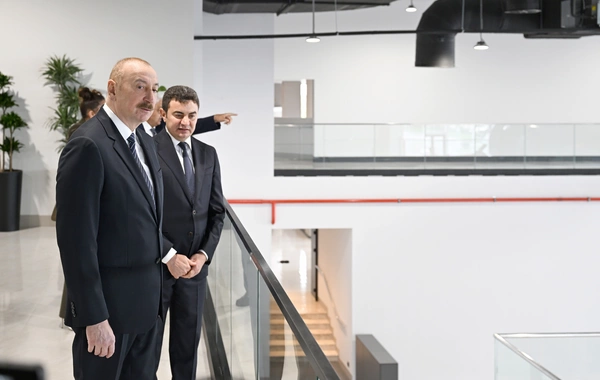 Prezident İlham Əliyev Milli Aviasiya Akademiyasında Beynəlxalq Təlim Mərkəzinin açılışında iştirak edib