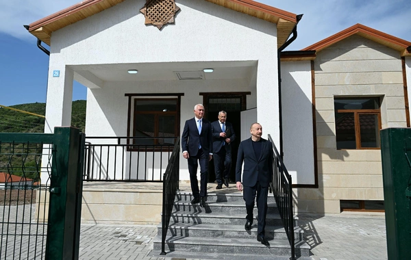Prezident İlham Əliyev Laçın rayonunun Bəylik kəndinin açılışında iştirak edib