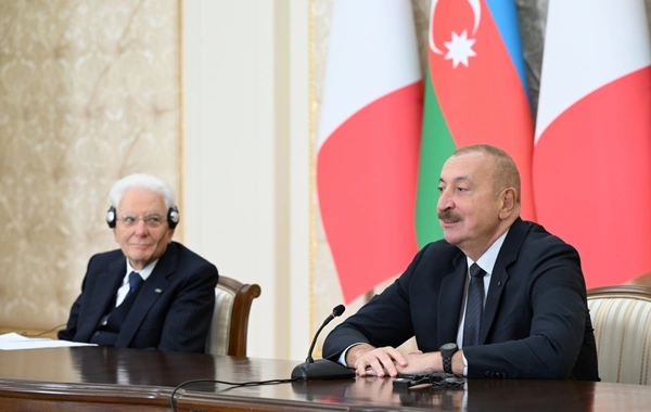 Azərbaycan və İtaliya prezidentləri mətbuata bəyanatlarla çıxış ediblər