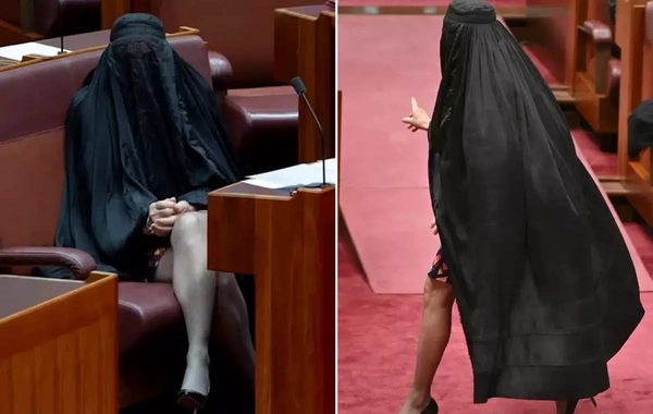 Avstraliyada parlamentə qara çarşafla daxil oldu