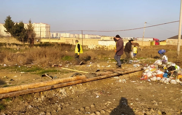 Bakıda su kanalının ətrafında yaranmış antisanitar vəziyyət aradan qaldırılıb