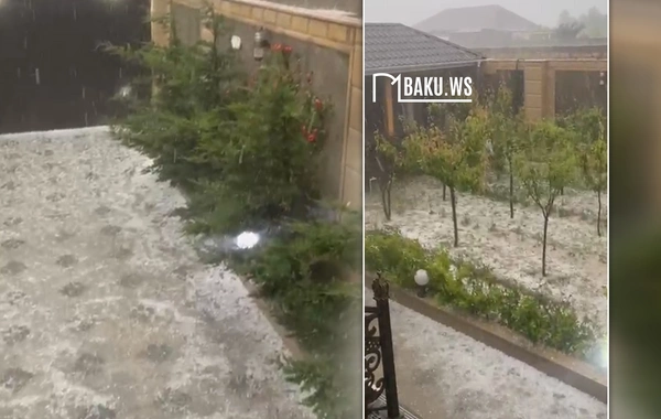 Novxanıya güclü dolu YAĞIR