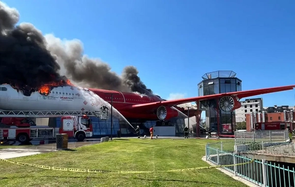 Türkiyədə Airbus A340 sərnişin təyyarəsi alovlandı