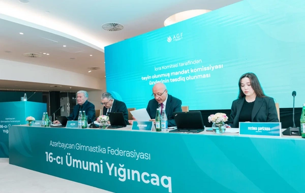 Mehriban Əliyeva növbəti beş il müddətinə Azərbaycan Gimnastika Federasiyasının prezidenti seçilib