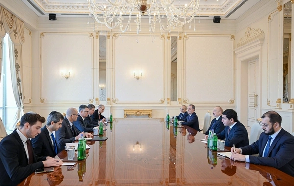 İlham Əliyev İsrail Dövlətinin xarici işlər nazirini qəbul edib