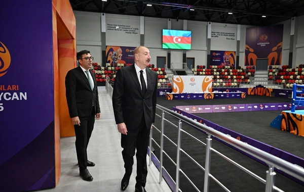 Prezident İlham Əliyev Yevlax Olimpiya İdman Kompleksinin açılışında iştirak edib