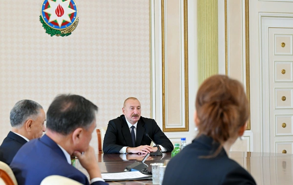 Prezident İlham Əliyev TDT-yə üzv ölkələrin təhlükəsizlik üzrə rəhbər şəxslərini qəbul edib