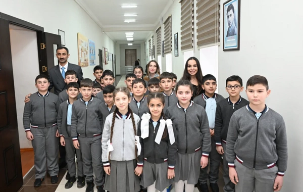 Leyla Əliyeva və Alyona Əliyeva Qubada internat tipli ümumtəhsil məktəbini və STEAM mərkəzini ziyarət ediblər