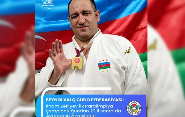 IJF İlham Zəkiyevin 10-cu dəfə Avropa çempionu olmasını əsas simvolik məqam kimi qiymətləndirib