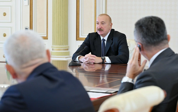 Prezident İlham Əliyev TDT-yə üzv ölkələrin təhlükəsizlik üzrə rəhbər şəxslərini qəbul edib