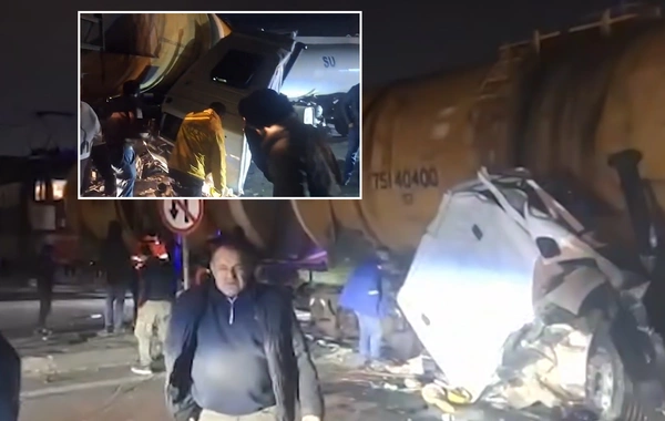 Bakıda maşın qatarla toqquşub