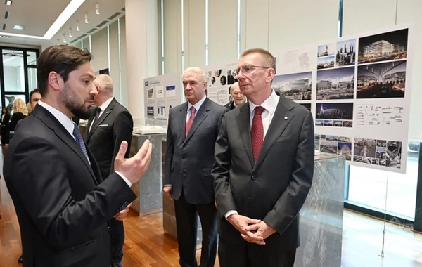 Latviya Prezidenti Edqars Rinkeviçs "Bakı Ağ Şəhər"də olub